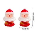 thumbnail image 3 of Christmas Decoration Mini Resin Santa Claus Miniatures Figures Tiny Decor Gifts for Snow Globe Xmas Home Party Cake Toppers Decor (B), 3 of 6