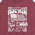 thumbnail image 3 of Instant Message - Rockin In The USA - Women's Racerback Tank Top, 3 of 6