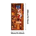 thumbnail image 4 of Christmas Front Door Cover with Elastic Edges, Festive Holiday Door Decorations for Front Door, Xmas Party Home Indoor Outdoor Decor, 4 of 4