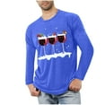thumbnail image 1 of Blusas y camisas de manga larga con cuello redondo para hombre, ropa deportiva para el hogar, pijamas, camisetas de color liso, blusa deportiva para hombre, poliéster, 1 of 5