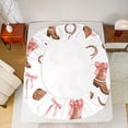 thumbnail image 5 of Feelyou Kawaii Cowgirl Boot Full Size Sheets, Princess Bowknot Bed Sheets, 4pcs, 5 of 7
