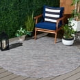 thumbnail image 2 of Safavieh Courtyard Mitre Geometric Indoor/Outdoor Area Rug, Ivory Blue/Beige, 6'7" x 6'7" Round, 2 of 10