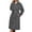 Heather Gray, variant on Women's Elegant Double Breasted Long Felt Trench Coat with Buttons