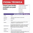 thumbnail image 5 of Cespol Para Lavabo Cromado Bote CH Con Boton Push Fleximatic 2218C, 5 of 5