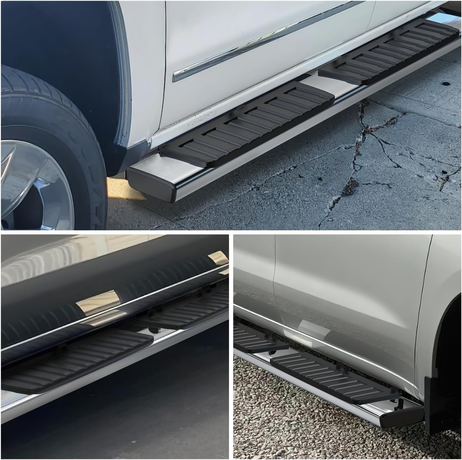 Nilight Running Boards for 2015 2016 2017 2018 2019 2020 2021 2022 2023 2024 2025 Chevrolet Colorado/GMC Canyon Crew Cab 4 Full Size Doors 6 Inch Stainless Steel Bolt-on Side Step Nerf Bars