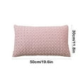 thumbnail image 2 of Vwrxbz Twisted Texture Pillow Cover Rectangular Lumbar Cushion Case Faux Fur Solid Color Sofa Office Decor, 2 of 7