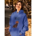 thumbnail image 2 of Dachshund Greeting Hoodie Women -SPIdeals Designs, Female x-Large, 2 of 4