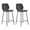 Brown, variant on Pemberly Row 26" Faux Leather Counter Stools in Tan (Set of 2)