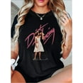 thumbnail image 1 of [Léger] T-Shirt Graphique pour Femme « Dirty Dancing » - Noir à Manches Courtes Col Ras du Cou, Haut Décontracté en Coton Extensible, Lavable à la Machine - Parfait pour le Printemps et l'Été, 1 of 6