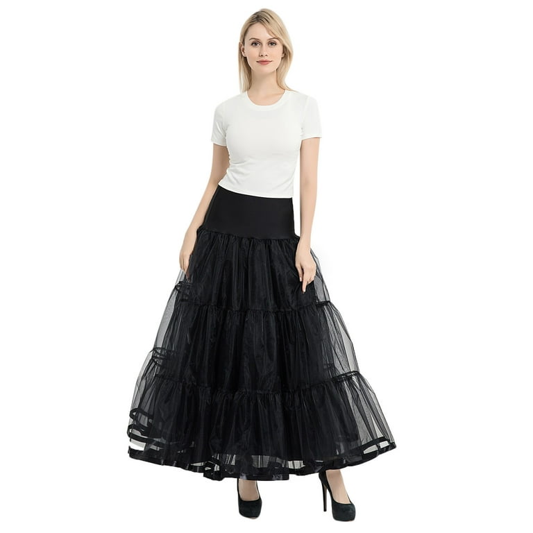 Womens Skirts Woman Floor Length Boneless Skirt A Wedding Dress Skirt  Support Skirt Long Petticoat