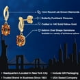 thumbnail image 2 of Gem Stone King 14K Yellow Gold Ecstasy Mystic Topaz and Lab Grown Diamond Earrings for Women | 3.05 Cttw | Gemstone November Birthstone | Oval 8X6MM, 2 of 6