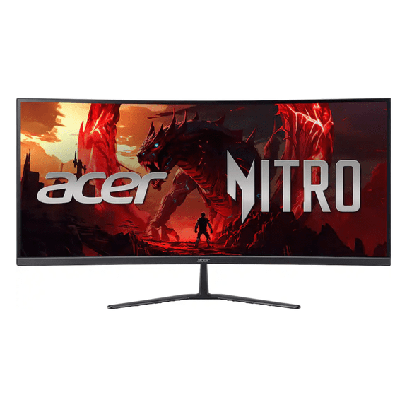 Acer Nitro 34" Curved Gaming Monitor UW-QHD 200Hz 1ms, 21:9, 250 Nit, HDMI 2.1 x2, DP 1.4, Speakers