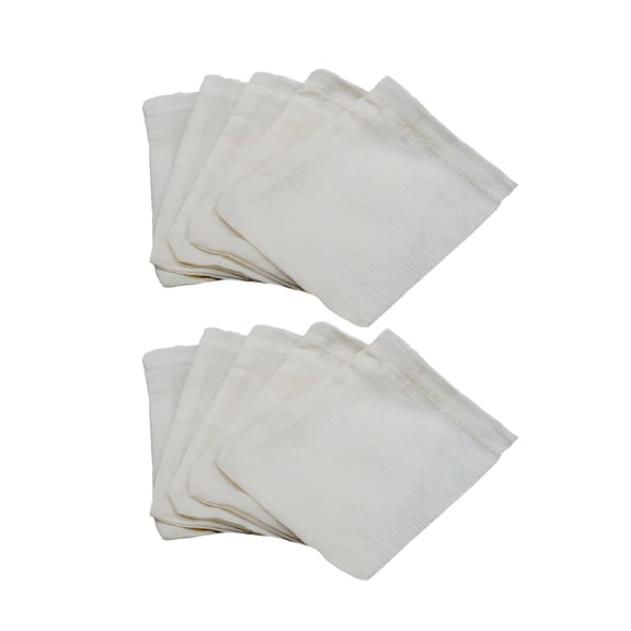 ACDANC Loose Reusable Cotton Leaf Bag Drawstring Empty Filter Spice Cooking Brew Strainer Soup Cheesecloth Small Mesh