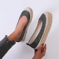 thumbnail image 5 of ZTTD Fashion Large Size Pure Color Casual Shoes Hemp Rope Woven Platform Shoes, 5 of 9