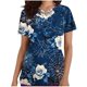 thumbnail image 1 of Tops Cortos para las Mujeres, Halloween Impreso en Cuello en V con Bolsillo, Moda Casual Manga Corta, 1 of 5