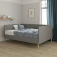 thumbnail image 5 of DHP Franklin Mid-Century Upholstered Daybed Frame, Grey Linen, Full, 5 of 22