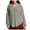 Gray, variant on hotojiny Womens Oversized T Shirts Fall Long Sleeve Workout Tops Fashion Curved Hem Gym Loose Tunic Tee Knit Pullover