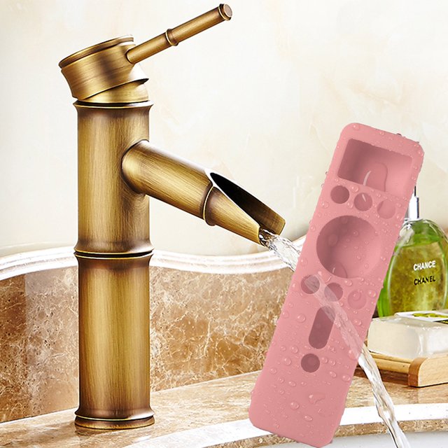 Caso De Control Remoto Funda protectora con funda de cordón de silicona para control remoto de voz VIZIO XRT260 (rosa)