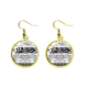 thumbnail image 1 of El antiguo Egipto arte abstracto patron decorativo Ear Dangle Golden Drop Earring Jewelry Mujer Unbranded M, 1 of 3