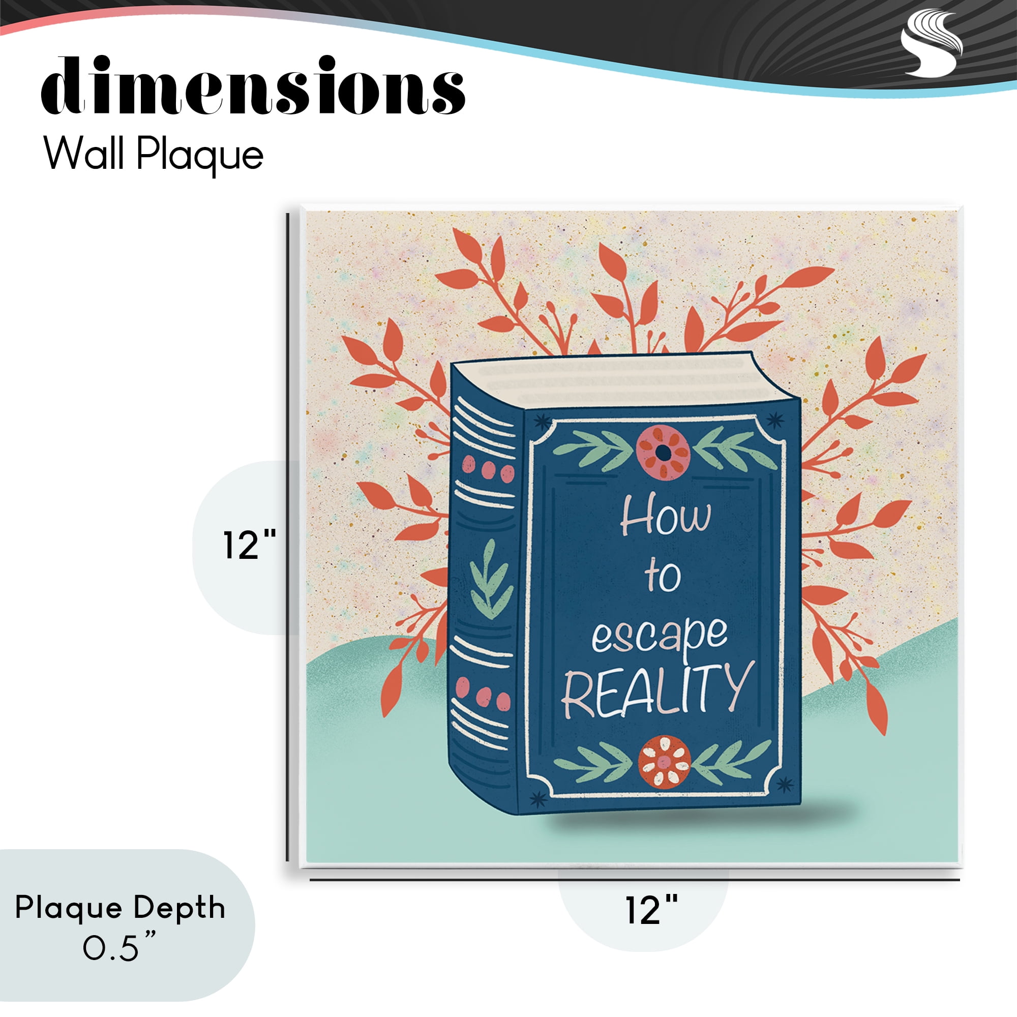 Stupell Industries How To Escape Reality Wall Plaque Art, design by Julia Frost