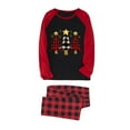 thumbnail image 2 of Odeerbi Christmas Pajamas for Family Holiday Long Sleeve Family Christmas Pajamas Matching Sets Dad Plaid Printed Tops Pants Set Two-Piece Sleepwear Xmas Family Matching PJs Set Multicolor, 2 of 3