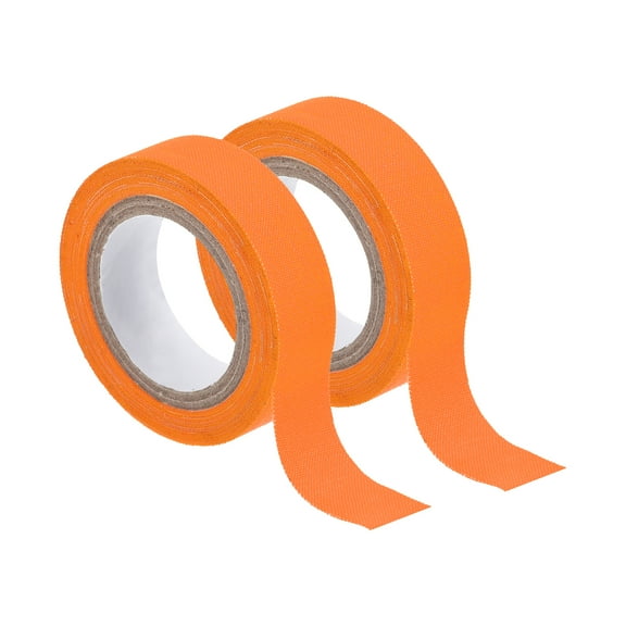 Uxcell 2Rolls 0.6inch x 16.5feet Neon Gaffers Cloth Tape Glow in the Dark Tape, Orange