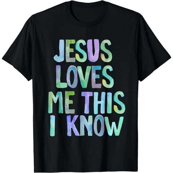Jesus Loves Me This I Know Christian Saying Bible, Verse T-Shirt mens t hirt men，black，women，misfits，journey ，boys