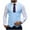 Sky Blue, variant on Kilaqueen Men's Suit Vest U Neck Double Breasted Slim Fit Business Formal Dress Waistcoat Wedding Casual Striple Vests