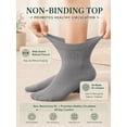 thumbnail image 2 of Comfello Circulatory Diabetic Ankle Socks for Men & Women – 3-Pack – Non-Binding, Extra Wide Moisture Wicking Cotton Socks, 2 of 7