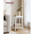 thumbnail image 5 of VASAGLE Side Table, Small Square End Table with Lower Shelf, Nightstand for Small Spaces, Cloud White, 5 of 5