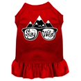 thumbnail image 1 of Stay Wild Screen Print Dog Dress Red Med (12), 1 of 1