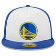 thumbnail image 2 of Men's New Era  White Golden State Warriors Throwback Satin 59FIFTY Fitted Hat, 2 of 6