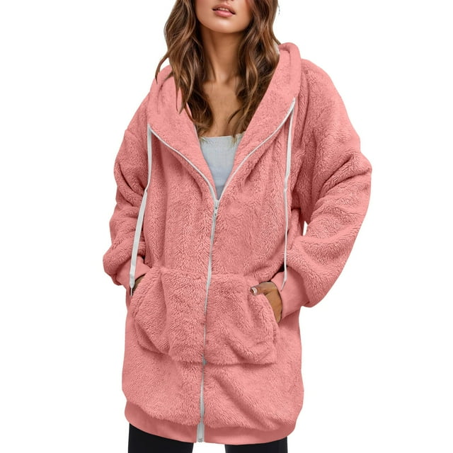 Plus Size Drawstring Jacket With Pockets Soft Zip Up Hooded Outerwear Cozy Warm Pullover plus Size Ruffle Top 4x Crop Tops for Women plus Size Kitty Blouse for Women plus Size Womens Tube Tops Womens