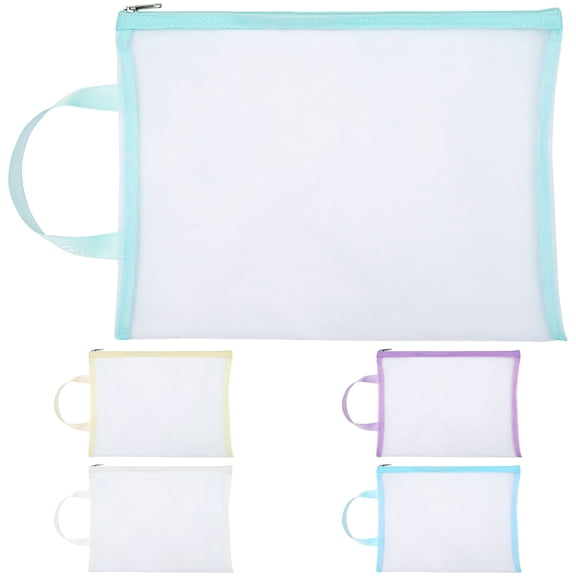 10 Pcs Mesh Zipper Pouch Toy Storage Bags, Portable A4/A5 Size Building Blocks & Puzzle Organizer Bags, 5 Colors Durable Toy Storage for Kids' Toys, Crafts and School Supplies