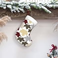 thumbnail image 6 of Daiia colorful Maple Print Christmas Stocking，18"Large Knitted Xmas Stocking for Kids, Family Stocking for Fireplace Christmas Holiday Party Decoration, 6 of 7