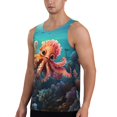 thumbnail image 2 of Fotbe Underwater Plant Octopus Pattern Men's Quick Dry Workout Tank Top Gym Muscle Tee Fitness Bodybuilding Sleeveless T Shirt Breathable Workout Shirt-XX-Large, 2 of 9