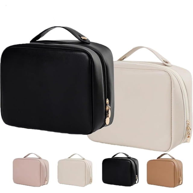 Setpatient,Set de bolsa de maquillaje de viaje para pacientes,Bolsa de cosméticos de artículos de tocador con múltiples compartimentos,Bolsa de cosméticos de artículos de tocador de múltiples comparti