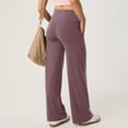 thumbnail image 4 of HXWCHs Women's Cotton Linen Yoga Pants Drawstring Elastic Waist Lounge Pants Light Purple L, 4 of 7
