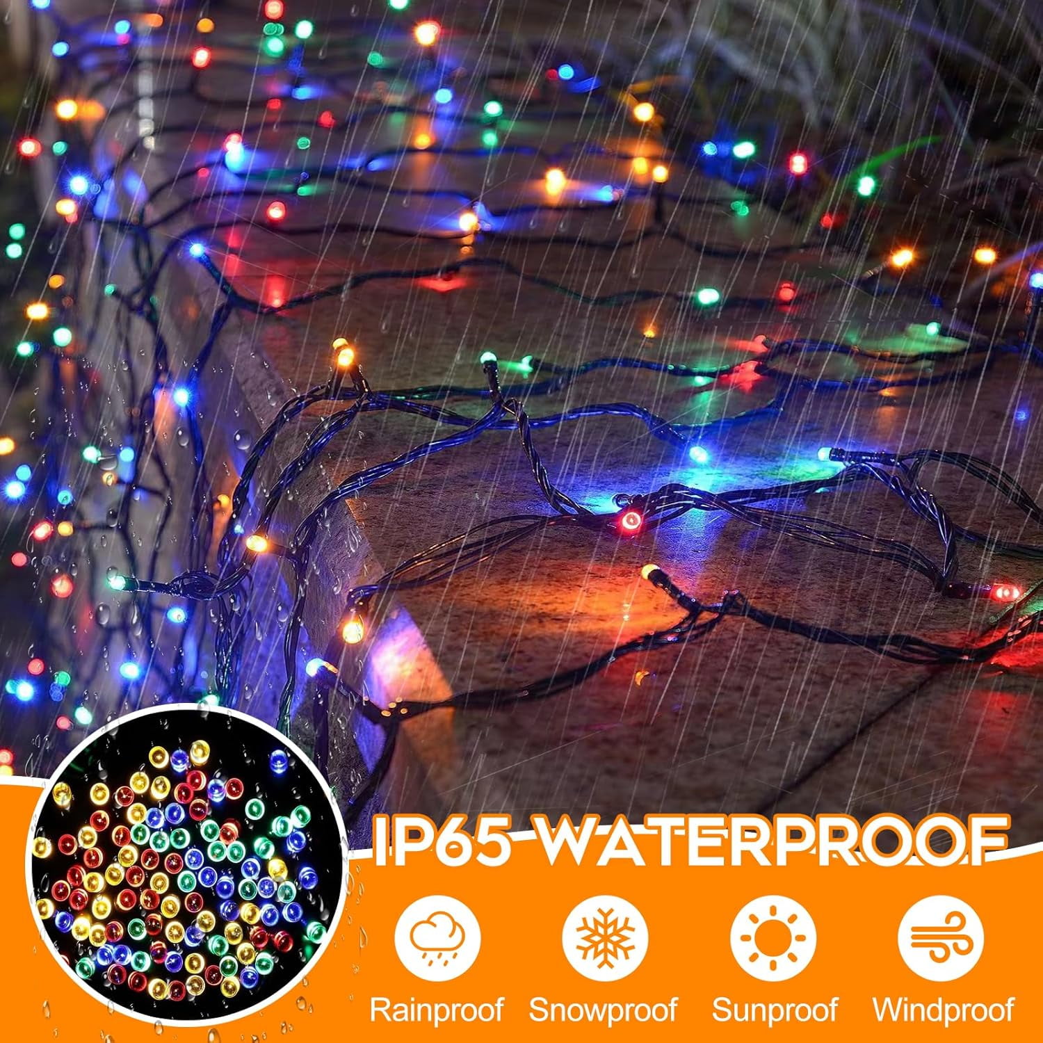 Battery Operated Christmas Lights, 33 FT 100 LED Mini String Lights with Timer and 8 Modes, Green Wire Outdoor Waterproof String Lights for Tree Xmas Indoor Holiday Party Garden Decor, Warm White