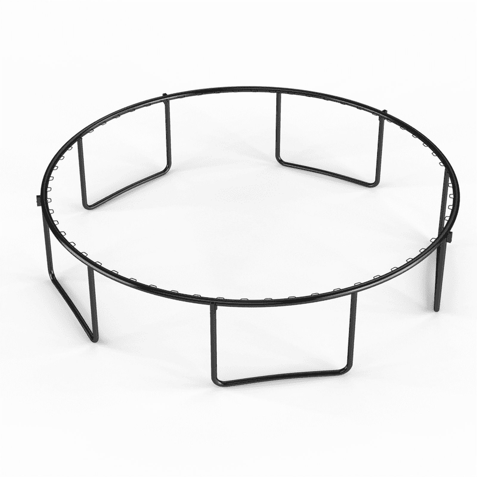 12FT Trampoline for Kids & Adults, Outdoor Recreational Trampoline with Enclosed Safety Net, Ladder & Shoe Bag, Bungee Spring Trampoline for Backyard, Heavy-Duty Galvanized Steel Frame Black