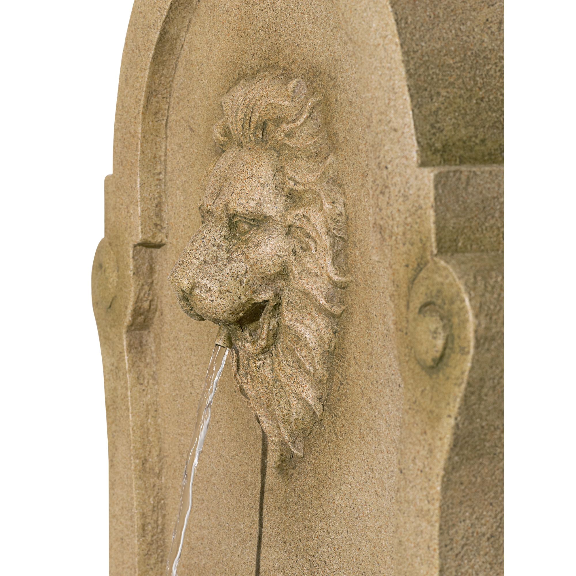 Royal Savanna Lion 58" High Large Italian Indoor Outdoor Decor Faux Stone Floor Fountain with Light LED Outside