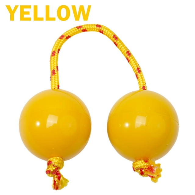 1Pcs Shaker Africain Asalato Hochet 5cm Boule de Sable Rythmique Double Boules Instrument de Percussion Traditionnel Pièces Jaune
