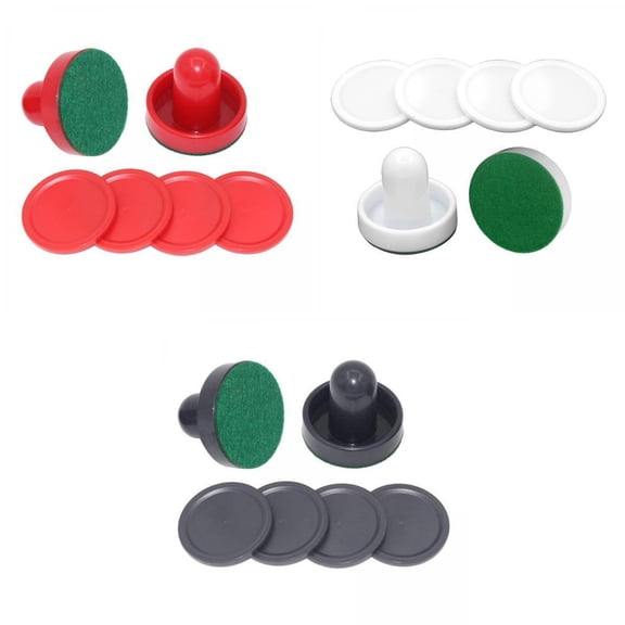 Pitycbo 3x 2PCS Plastic Air Hockey Pushers And 4PCS Pucks Family Game for Kids Adult