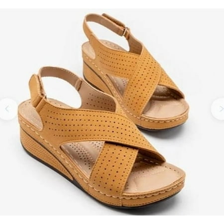 

Summer Women Sandals Fashion Ladies Peep Toe Wedge Shoes Outdoor Casual Comfy Female Footwear A1