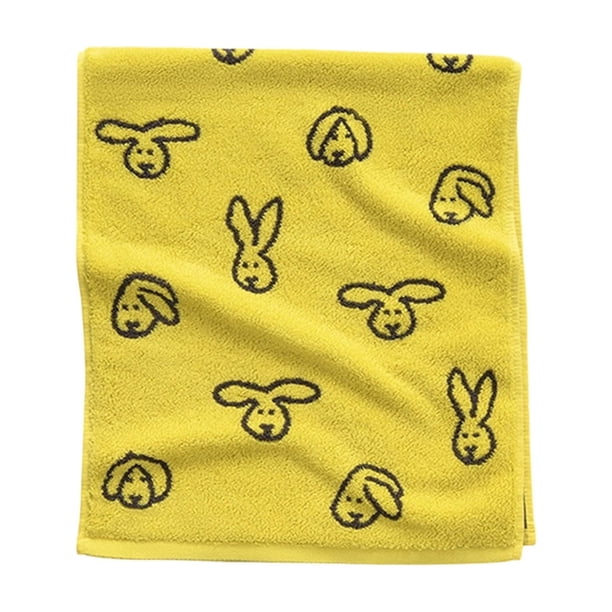 Yhmxh Decoración del baño Toalla de jacquard con diseño de conejito de Pascua, extra gruesa, extra grande, absorbente, de algodón puro, hilo teñido, suave para el baño y el lavado de cara.