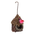 thumbnail image 1 of Cobertizo Paja Corteza Simulada Nido Pájaro Casita para Pájaros Accesorios para Plantas Jardín Bsvklp color Del Techo Del Pájaro Al Azar, 1 of 9