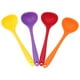 thumbnail image 1 of 4pcs Cucharones coloridos del utensilio de la cocina Cucharas suaves suaves creativas de la sopa del silicón Cucharones antiadherentes flexibles resistentes al calor (color al azar), 1 of 5