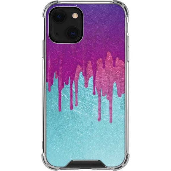 Skinit Abstract Art Paint Splatter Purple iPhone 13 Clear Case