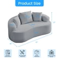 thumbnail image 2 of ZAFLY 67” Cloud Comfy Sofa, Deep Seat Loveseat for Living Room, Chenille 2 Seater Cloud Couch, No Assembly Required - Light Gray, 2 of 10