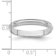 thumbnail image 2 of Bague Classique de Mariage en Argent Sterling 925 3 mm Demi-Ronde Perlée Taille 11, 2 of 6